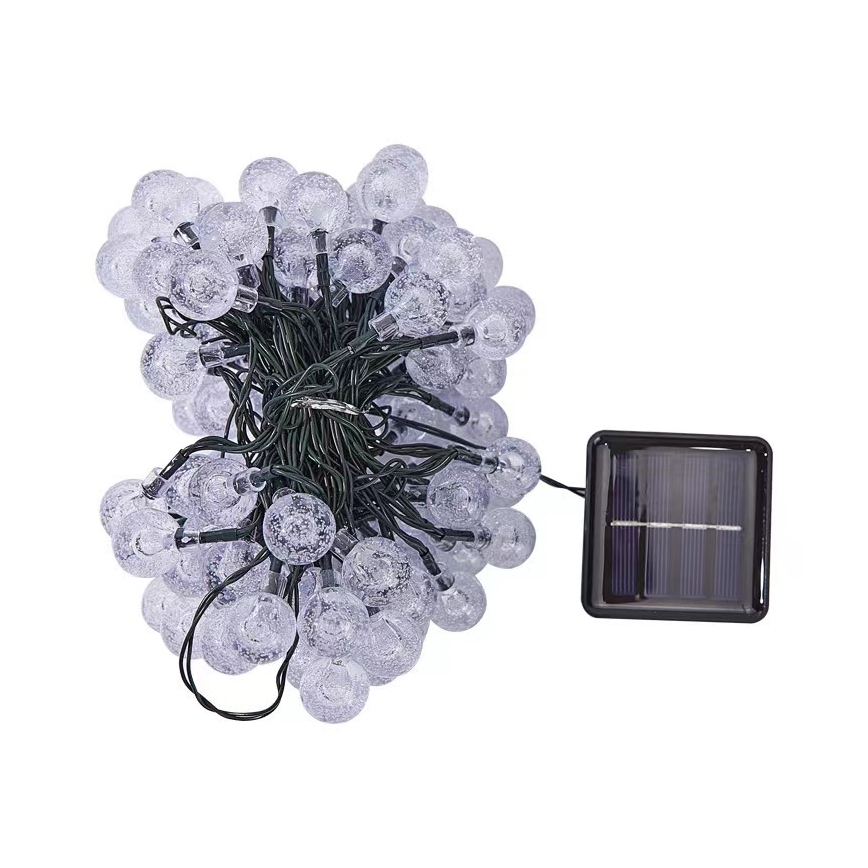 Brilagi - Catena luminosa solare a LED decorativa BUBBLE 300 LED/8 funzioni 30m IP65 bianco caldo 500 mAh