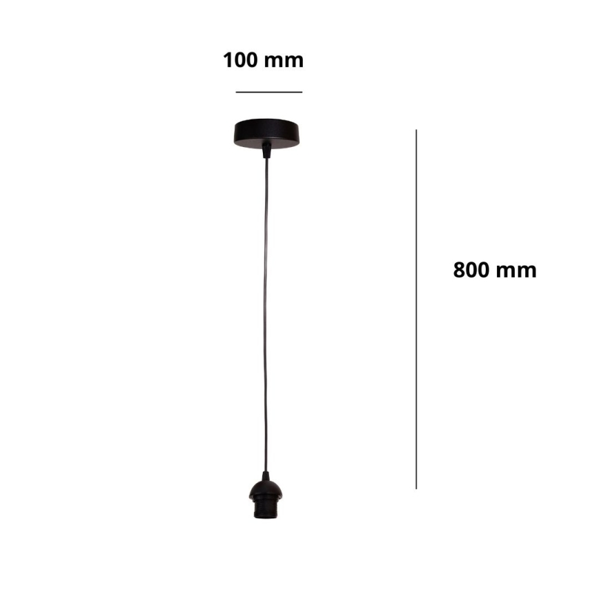 Brilagi - Cavo di alimentazione PARTY 1xE27/60W/230V Ø 10 cm nero