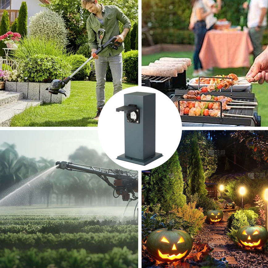 Brilagi - Colonne de prises extérieur PILLAR 1Z SCHUKO 230V IP44 anthracite
