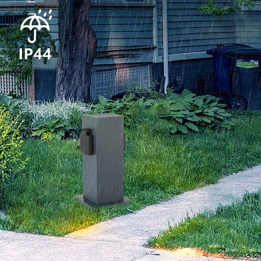 Brilagi - Colonne de prises extérieur PILLAR 1Z SCHUKO 230V IP44 anthracite