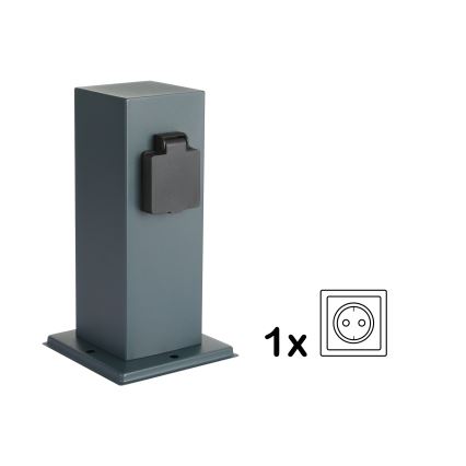 Brilagi - Colonne de prises extérieur PILLAR 1Z SCHUKO 230V IP44 anthracite