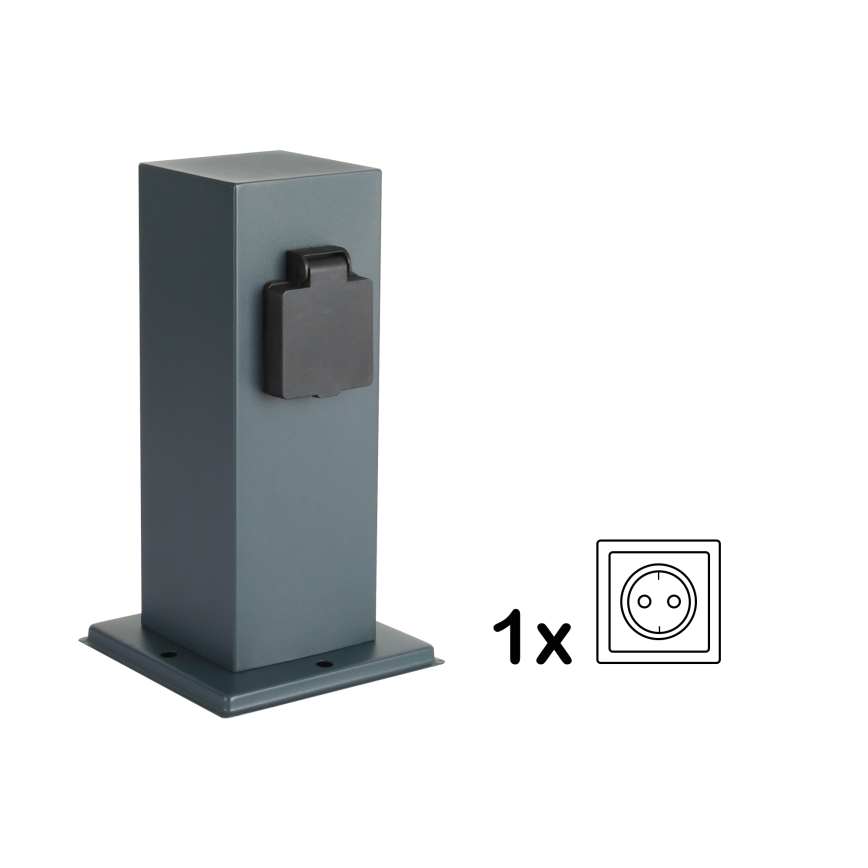 Brilagi - Colonne de prises extérieur PILLAR 1Z SCHUKO 230V IP44 anthracite