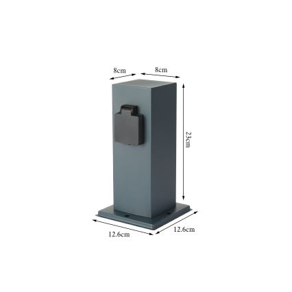 Brilagi - Colonne de prises extérieur PILLAR 1Z SCHUKO 230V IP44 anthracite