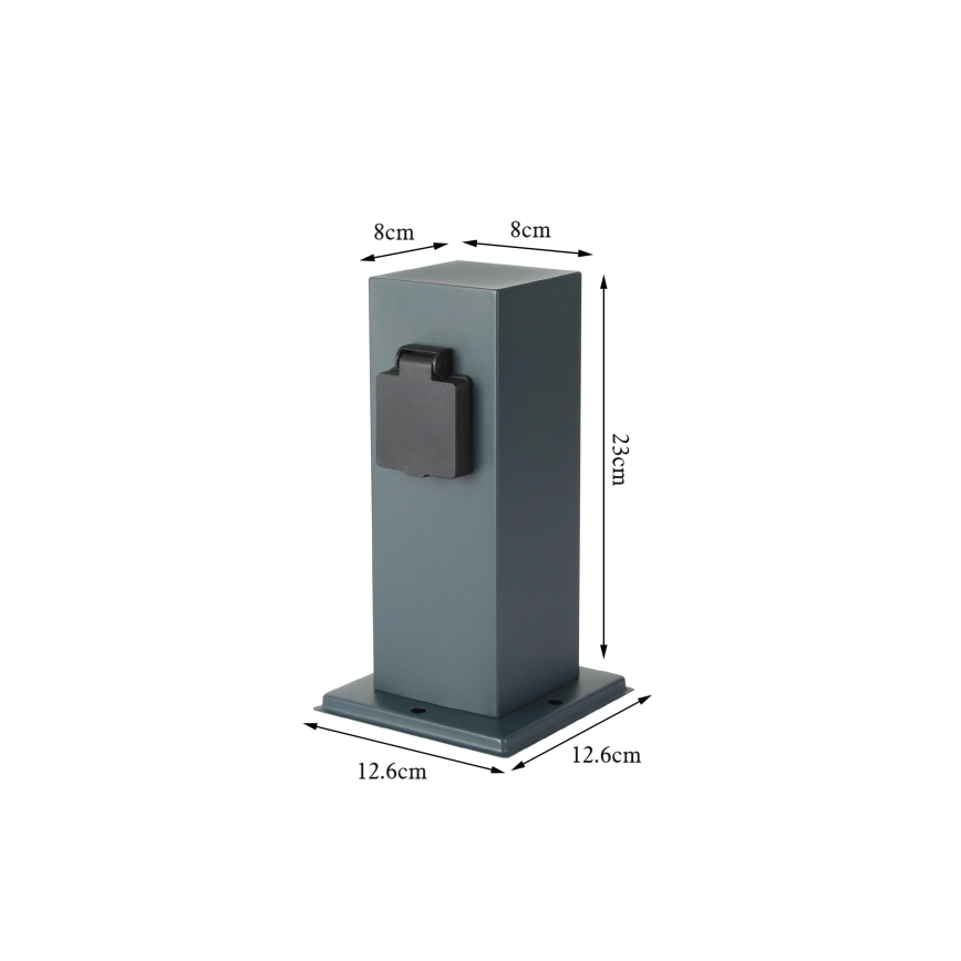 Brilagi - Colonne de prises extérieur PILLAR 1Z SCHUKO 230V IP44 anthracite