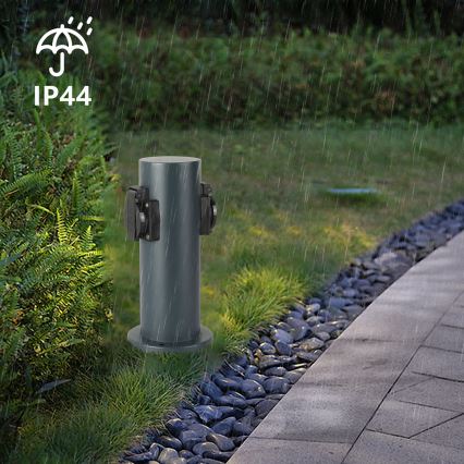 Brilagi - Colonne de prises extérieur PILLAR 2Z SCHUKO 230V IP44 anthracite