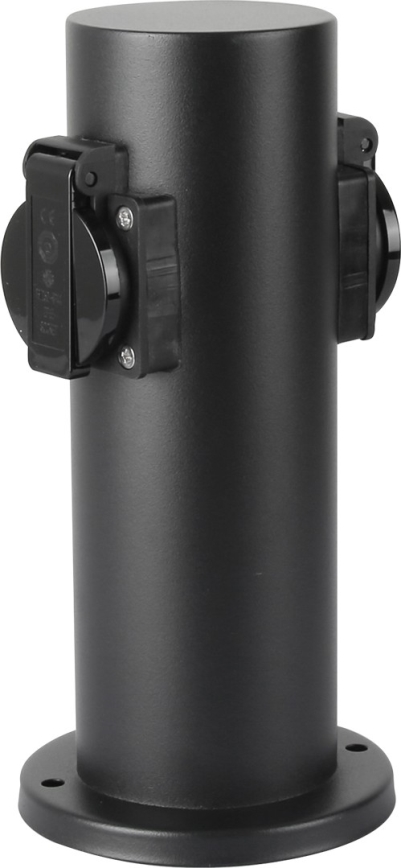 Brilagi - Colonne de prises extérieur PILLAR 2Z SCHUKO 230V IP44 noir