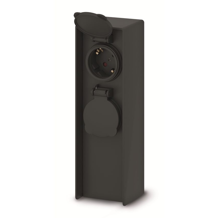 Brilagi - Colonne de prises extérieure 2 prises 230 V IP44 SCHUKO