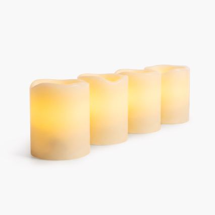 BRILAGI - Confezione da 4 candele LED LED/1xCR2032 color crema + timer
