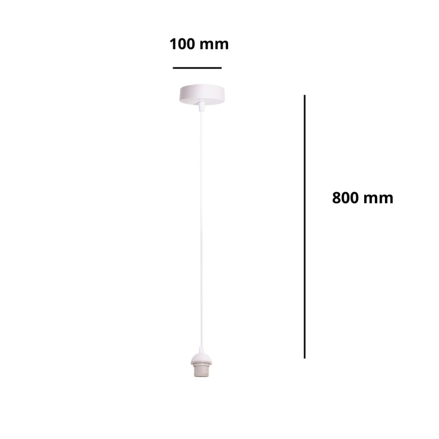 Brilagi - Cordon d'alimentation PARTY 1xE27/60W/230V, diam. 10 cm, blanc