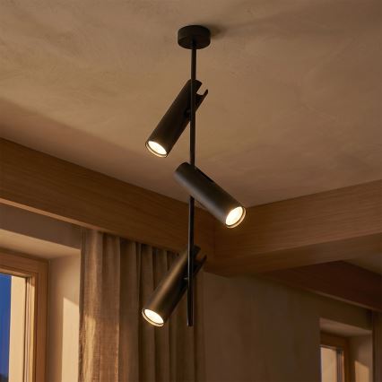 Brilagi - Deckenleuchte an Stange BRANCH 3xGU10/30W/230V schwarz