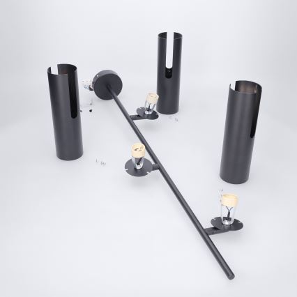 Brilagi - Deckenleuchte an Stange BRANCH 3xGU10/30W/230V schwarz