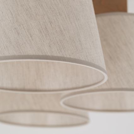 Brilagi - Deckenleuchte LATTE SABIA 5xE27/15W/230V Kiefer/Creme