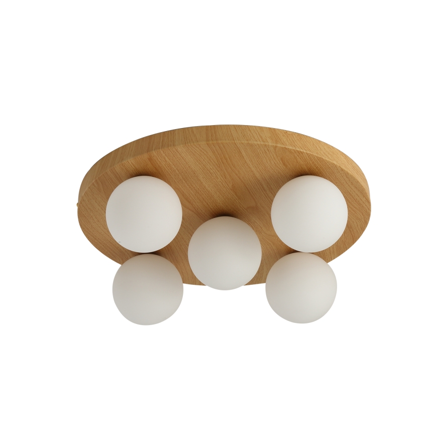 Brilagi - Deckenleuchte LUND WOOD 5xG9/9W/230V Ø 40 cm Holz