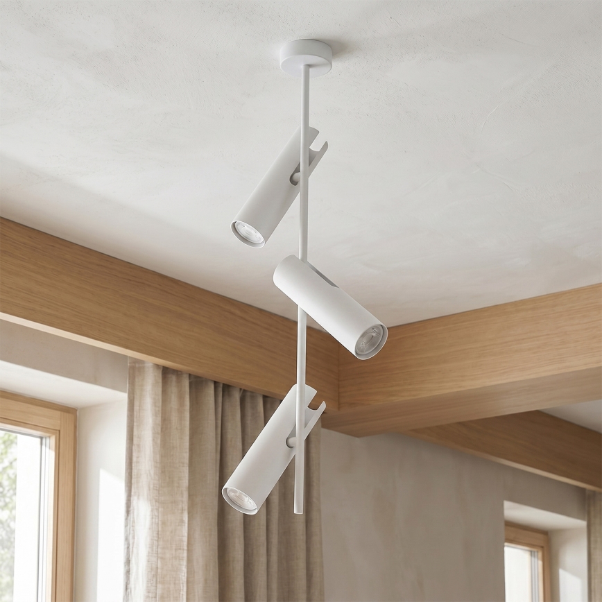 Brilagi - Deckenleuchte mit Stange BRANCH 3x GU10/30W/230V weiß