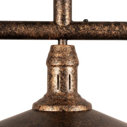 BRILAGI - Deckenleuchte mit Stange FORGE 3xE27/60W/230V Kupfer/Patina