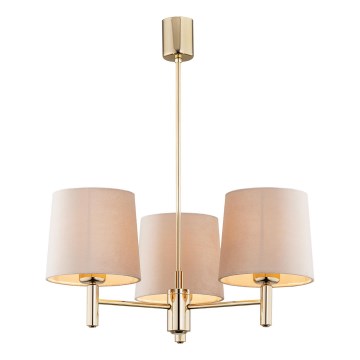 Brilagi - Deckenleuchte mit Stange MONTE 3xE27/60W/230V Beige/Gold