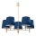 Brilagi - Deckenleuchte mit Stange MONTE 5xE27/60W/230V blau/gold