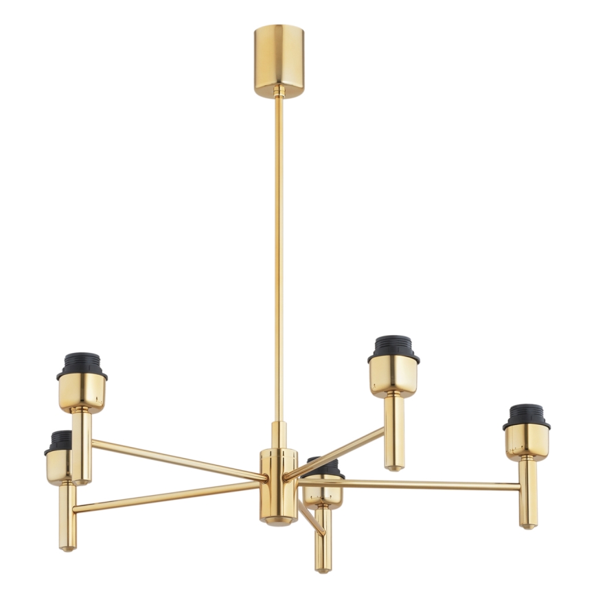 Brilagi - Deckenleuchte mit Stange MONTE 5xE27/60W/230V blau/gold