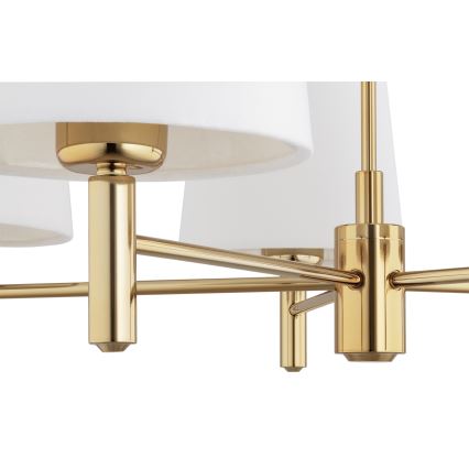 Brilagi - Deckenleuchte mit Stange MONTE 5xE27/60W/230V creme/gold