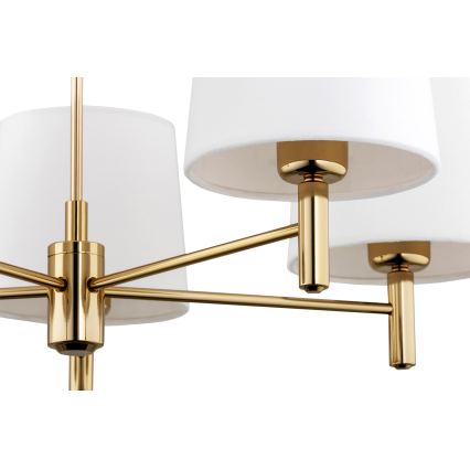 Brilagi - Deckenleuchte mit Stange MONTE 5xE27/60W/230V creme/gold