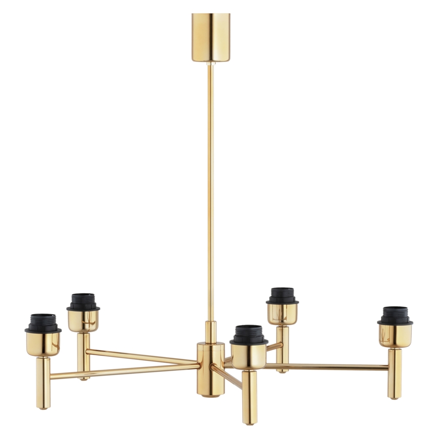 Brilagi - Deckenleuchte mit Stange MONTE 5xE27/60W/230V creme/gold