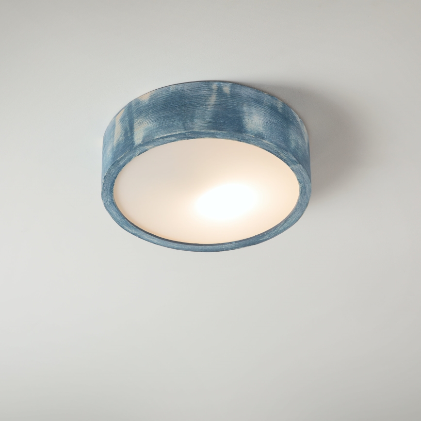 Brilagi - Deckenleuchte PINO 1x E27/15W/230V Kiefernholz/Blau Ø 27,5 cm