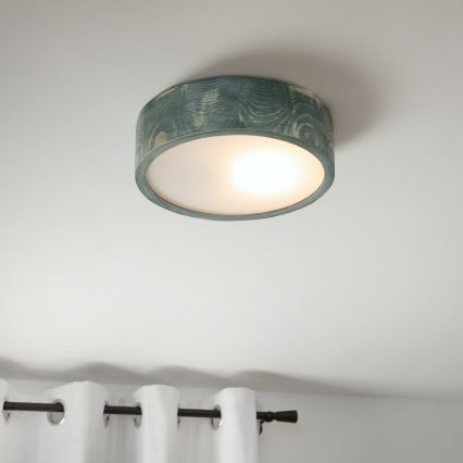 Brilagi - Deckenleuchte PINO 1xE27/15W/230V Kiefer/Grün Ø 27,5 cm