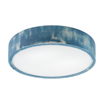 Brilagi - Deckenleuchte PINO 2xE27/15W/230V Kiefer/Blau, Ø 37,5 cm