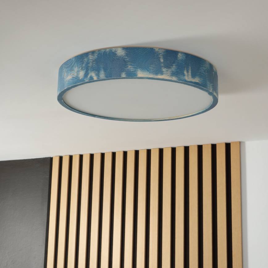 Brilagi - Deckenleuchte PINO 3xE27/15W/230V Kiefer/Blau Ø 47,5 cm