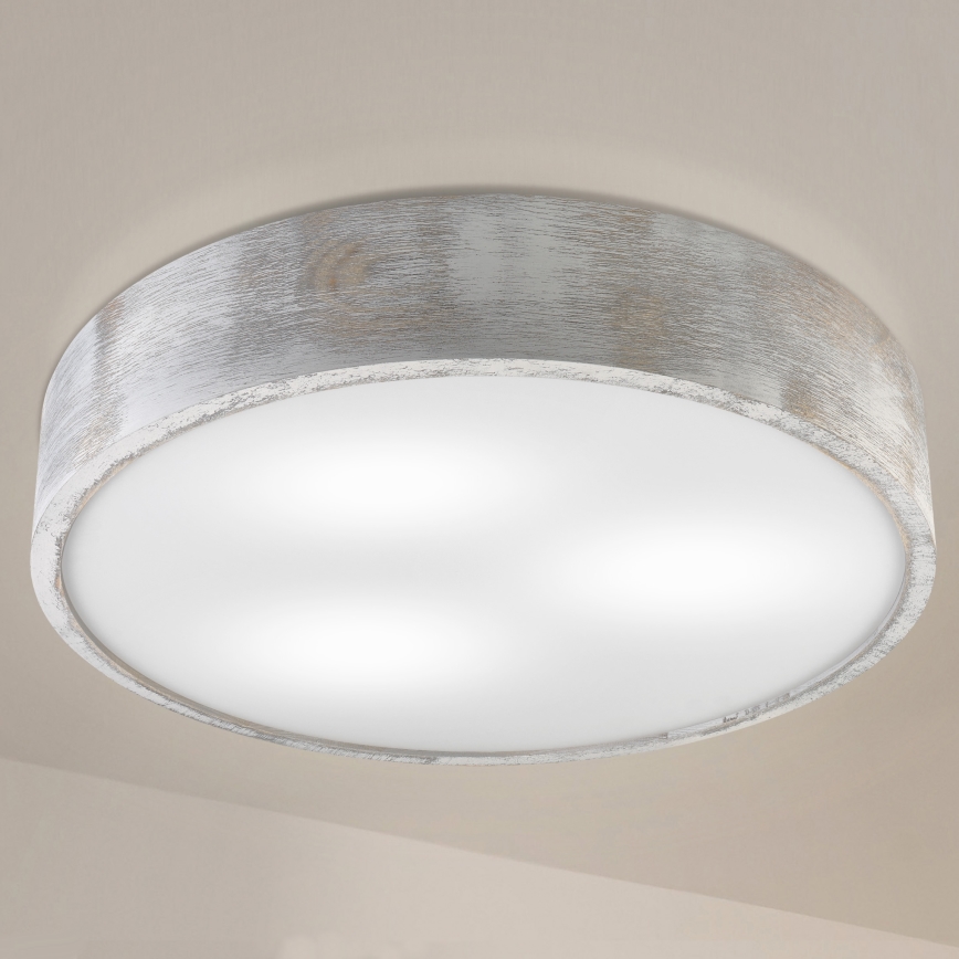 Brilagi - Deckenleuchte PINO 3xE27/15W/230V Kiefer/Silber Ø 47,5 cm
