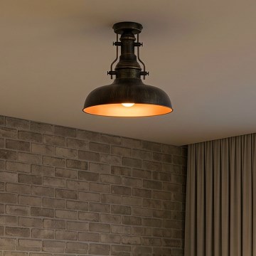 Brilagi - Deckenleuchte PYRONIC 1xE27/40W/230V Ø 32 cm Bronze/Patina