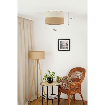 Brilagi - Deckenleuchte ROYAL YUTE 1xE27/15W/230V d 40 cm beige/cremefarben
