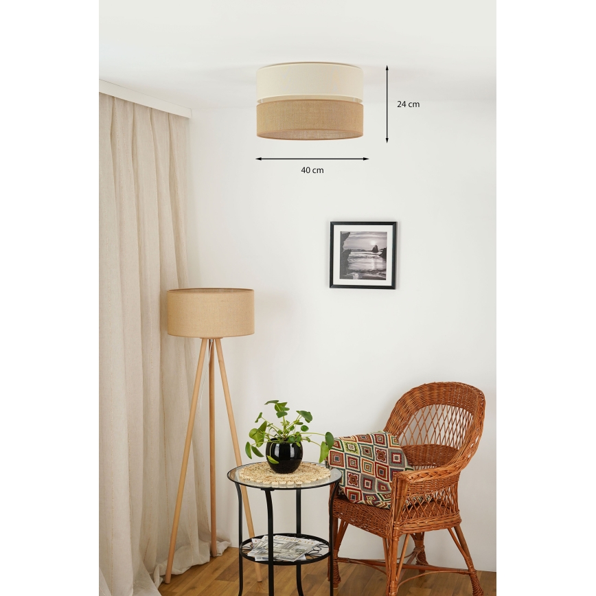 Brilagi - Deckenleuchte ROYAL YUTE 1xE27/15W/230V d 40 cm beige/cremefarben