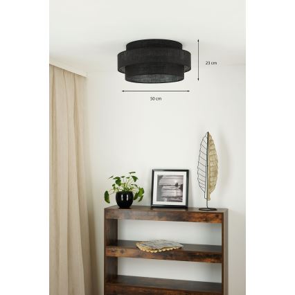 Brilagi - Deckenleuchte SPACE YUTE LED/12W/230V Ø 50 cm 3000K/4000K/6400K schwarz