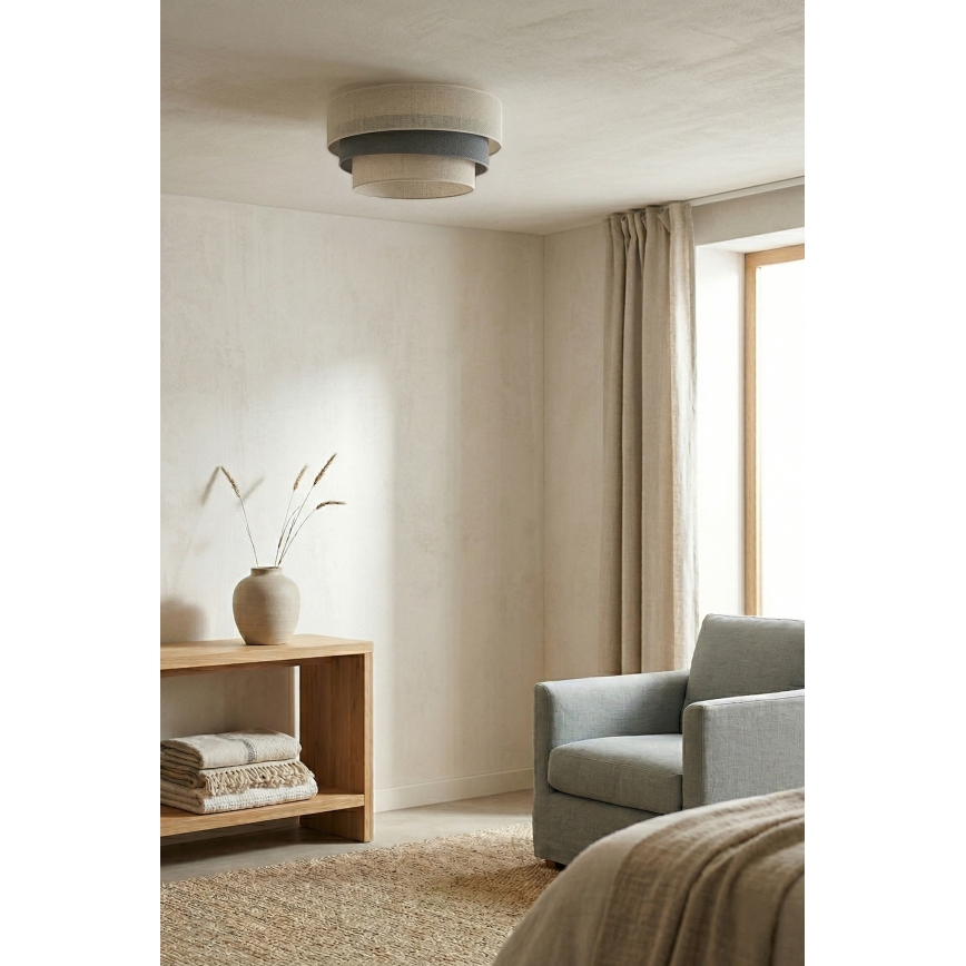 Brilagi - Deckenleuchte TRIO 1xE27/60W/230V Ø 40 cm creme/grau