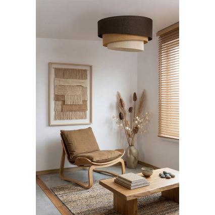 Brilagi - Deckenleuchte TRIO 3xE27/60W/230V Ø 60 cm braun/beige/weiß