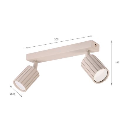 Brilagi - Deckenspot CRISPINA 2xGU10/10W/230V beige