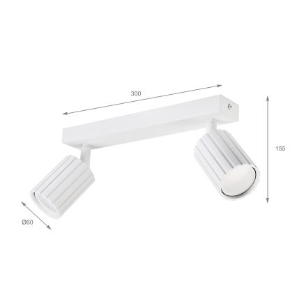 Brilagi - Deckenspot CRISPINA 2xGU10/10W/230V weiß