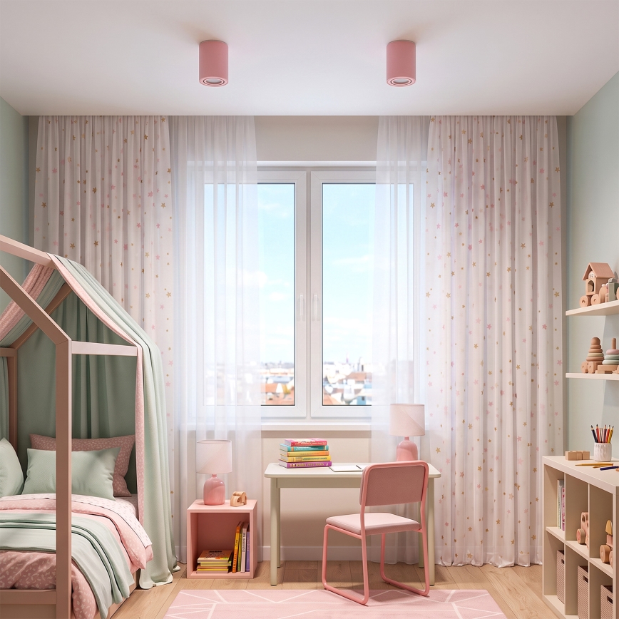 BRILAGI - Deckenspot MIA 1xGU10/30W/230V 100x80 mm rosa