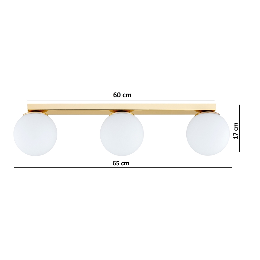 Brilagi - Deckenspot MILO 3xE27/60W/230V goldfarben