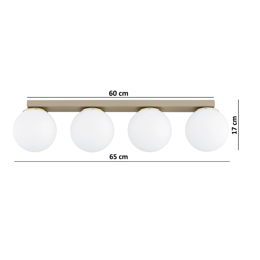 Brilagi - Deckenspot MILO 4xE27/60W/230V beige/gold