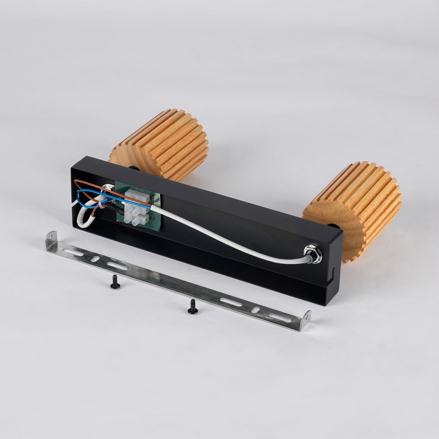 Brilagi - Deckenspot MODERN WOOD 2xGU10/8W/230V Holz/Schwarz