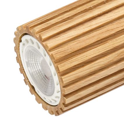 Brilagi - Deckenspot MODERN WOOD 3xGU10/8W/230V Gummibaum/weiß