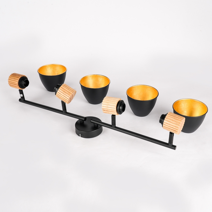 Brilagi - Deckenspot ODENSE 4xE14/10W/230V Kautschukholz/Schwarz