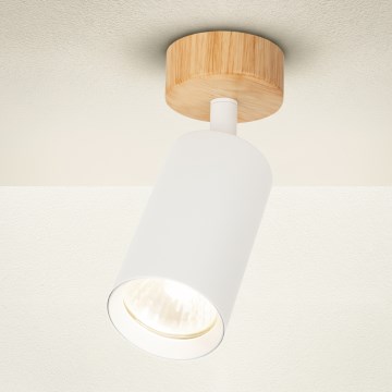 Brilagi - Deckenspot SELE 1xGU10/30W/230V weiß/Eiche-Dekor