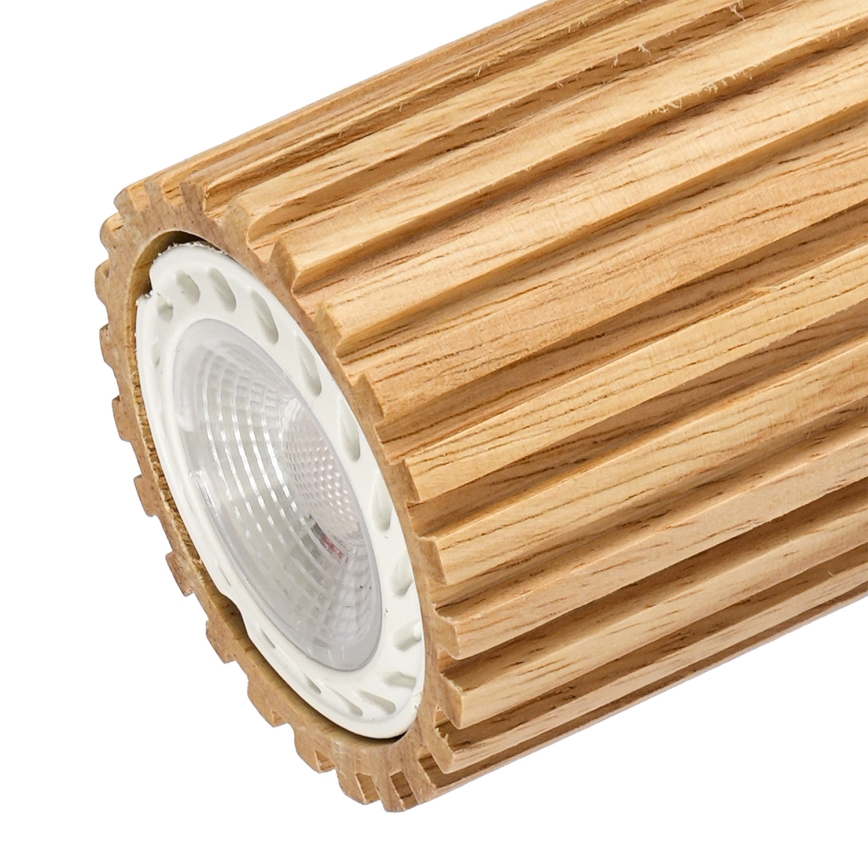 Brilagi - Deckenstrahler MODERN WOOD 4xGU10/8W/230V Gummibaumholz/weiß