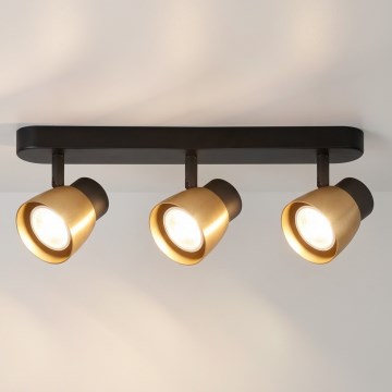 Brilagi - Deckenstrahler NUGGET 3xGU10/30W/230V schwarz/gold
