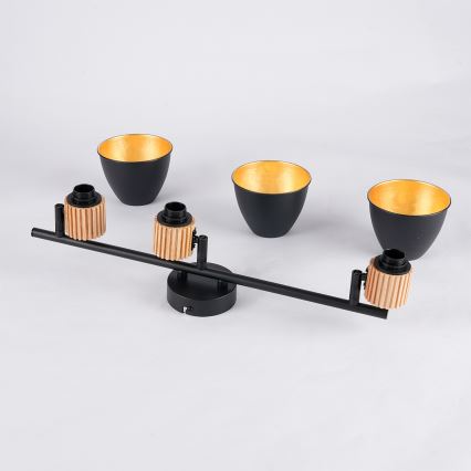 Brilagi - Deckenstrahler ODENSE 3xE14/10W/230V Gummibaumholz/schwarz