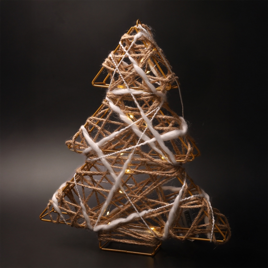 Brilagi - Décoration de Noël à LED (2xAA) 34x31 cm, sapin