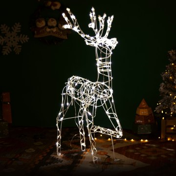 BRILAGI - Décoration de Noël extérieure LED/3,6W/8 fonctions 150 cm IP44 renne blanc chaud